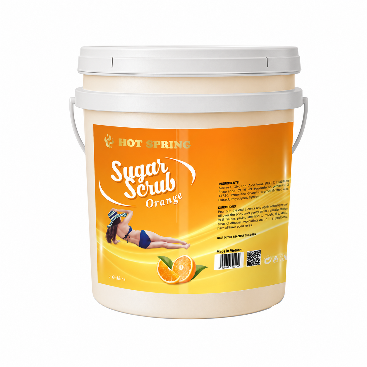 HotSpring Orange Tangerine Sugar Scrub - Pail 5 Gallon