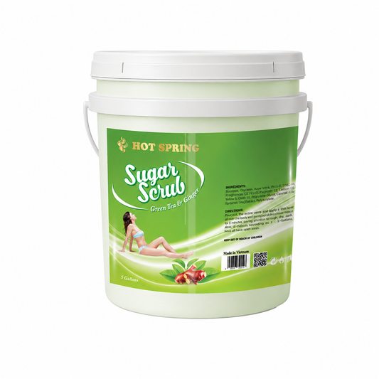 HotSpring Green Tea & Ginger Sugar Scrub - Pail 5 Gallon