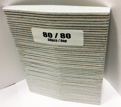 Zebra Rhombus White File 80/80 50pcs