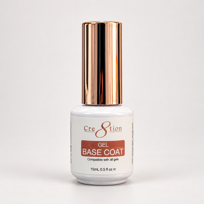 Cre8tion Soak Off Gel Base Coat 16oz Refill - with 6 Free Size 0.5oz