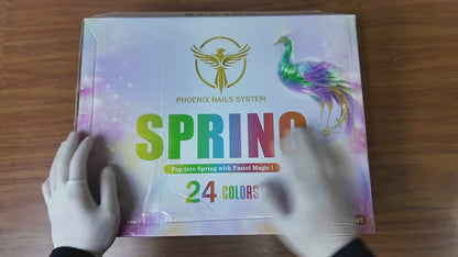 Phoenix Spring Gel Collection 24 Colors - Free Extra 24 Gels + 1 Color Book + Vali