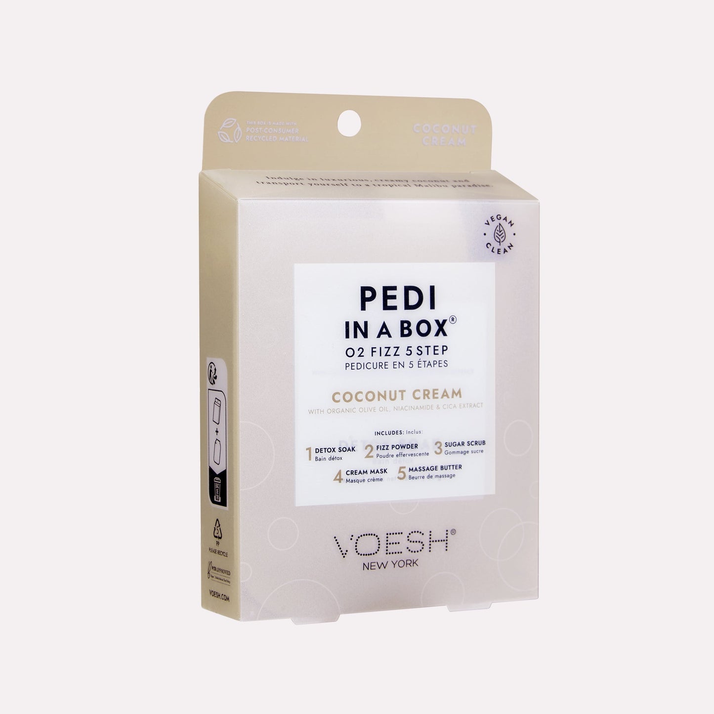 Voesh - Pedi in a Box O2 Fizz 5 Step Coconut Cream