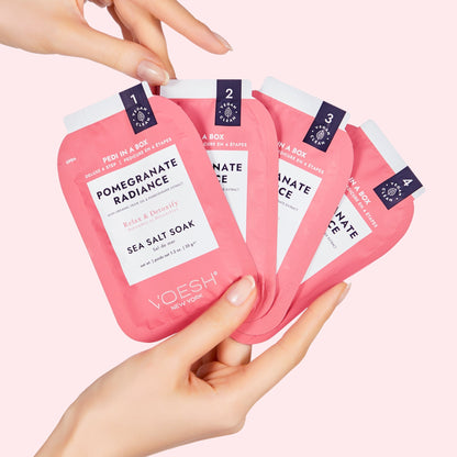 Voesh - Pedi in a Box Deluxe 4 Step Pomegranate Radiance