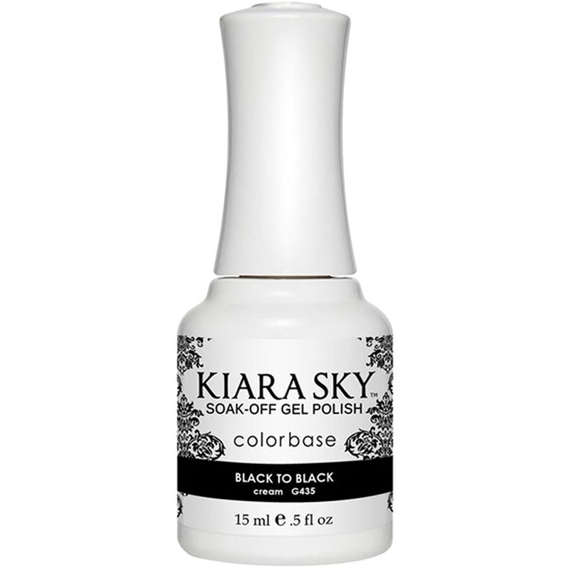 Kiara Sky Gel Polish - BLACK TO BLACK