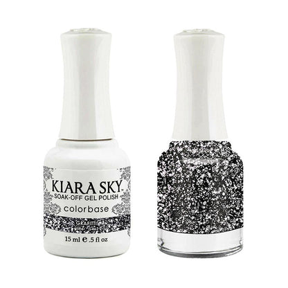 Kiara Sky Gel Nail Polish Duo - 462 Glitter Black Colors - Grafitti