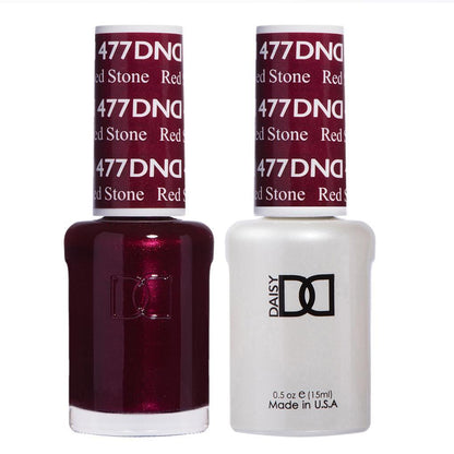 DND Gel Nail Polish Duo - 477 Red Colors - Red Stone