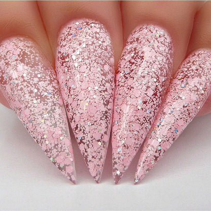 Kiara Sky Dipping Powder 1oz - PINKING OF SPARKLE