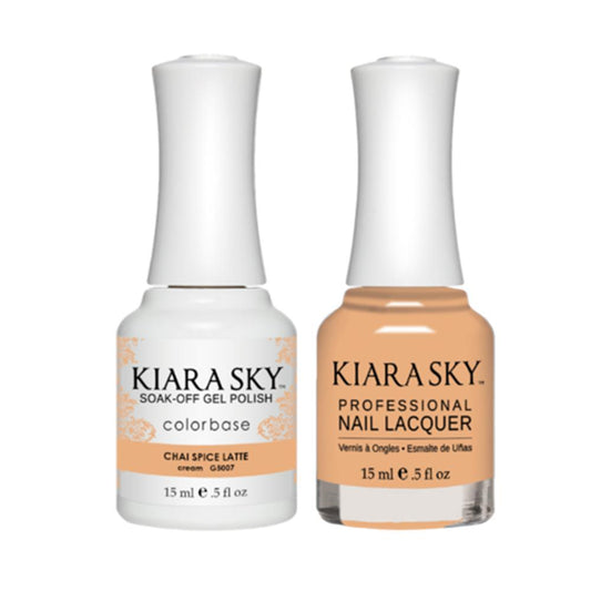 Kiara Sky Gel Nail Polish Duo - All-In-One - 5007 CHAI SPICE LATTE