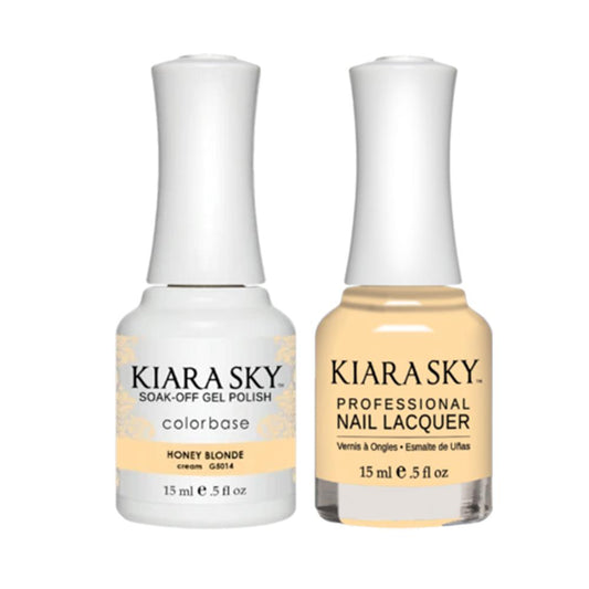 Kiara Sky Gel Nail Polish Duo - All-In-One - 5014 HONEY BLONDE