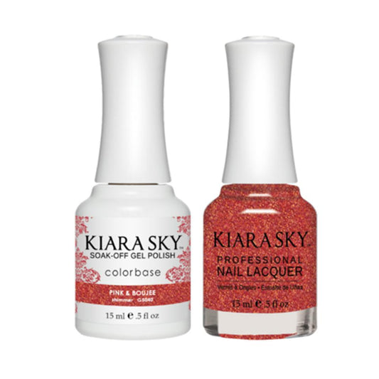 Kiara Sky Gel Nail Polish Duo - All-In-One - 5040 PINK & BOUJEE