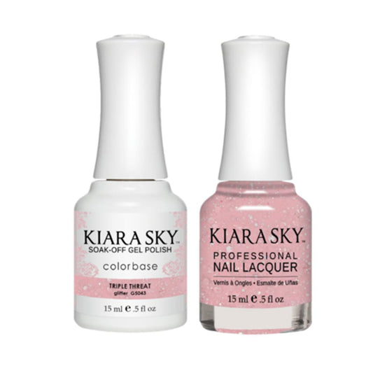 Kiara Sky Gel Nail Polish Duo - All-In-One - 5043 TRIPLE THREAT