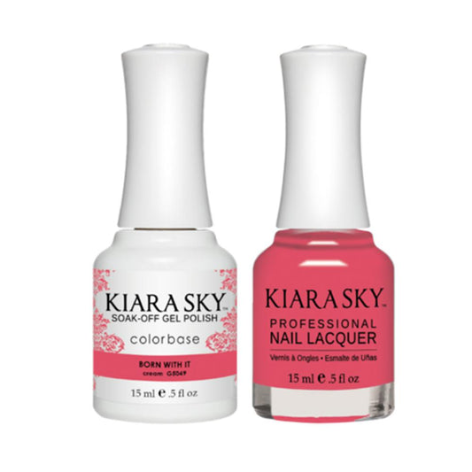 Kiara Sky Gel Nail Polish Duo - All-In-One - 5049 BORN WITH IT