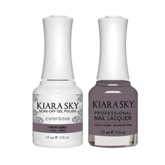 Kiara Sky Gel Nail Polish Duo - All-In-One - 5062 GRAPE NEWS!