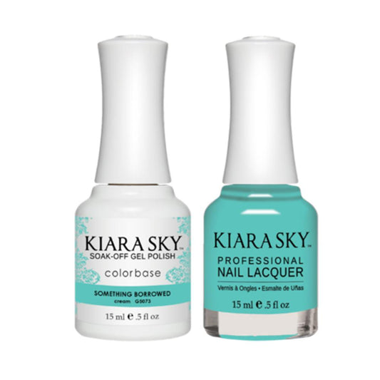 Kiara Sky 5073 SOMETHING BORROWED - All-In-One Gel Polish & Matching Nail Lacquer Duo Set - 0.5oz