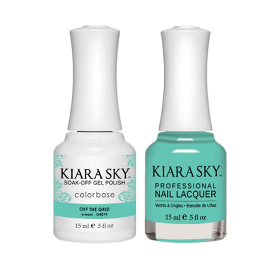Kiara Sky Gel Nail Polish Duo - All-In-One - 5074 OFF THE GRID