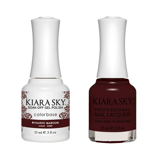 Kiara Sky Gel Nail Polish Duo - 545 Red Colors - Riyalistic