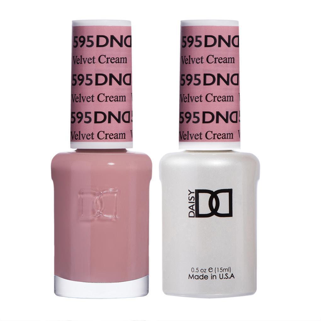 DND Gel Nail Polish Duo - 595 Brown Colors - Velvet Cream