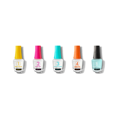Set of 5 (Prep, Activator, Base, Super Shine Finish, Brush Cleaner)