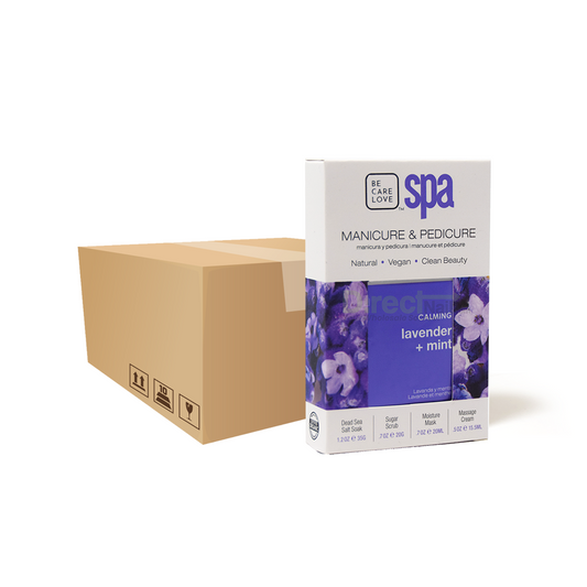 4-Step Pedicure & Manicure Kit Lavender & Mint, All Natural Ingredients Case of 72 by BCL SPA