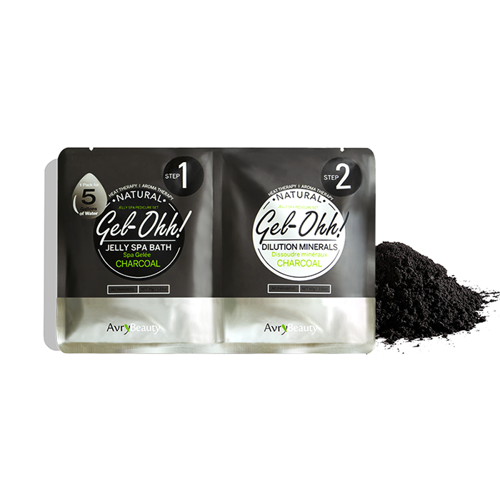 Jelly Pedicure Spa Packets - Charcoal Gel-Ohh By AvryBeauty Case of 120