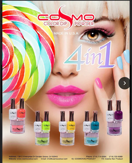 Cosmo Combo 4in1 Full Line 192 Colors + Free Sample Tip + Free 1 Cordless Lamp