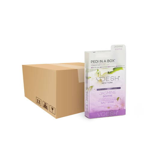 4 Step Voesh Deluxe Pedi In a Box Kit, Jasmine Case of 50