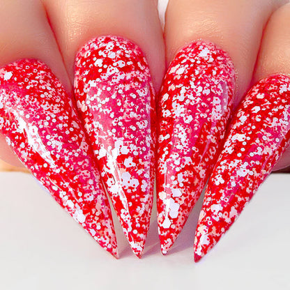 Kiara Sky Gel Nail Polish Duo - 461 Red Glitter Colors - Forbidden