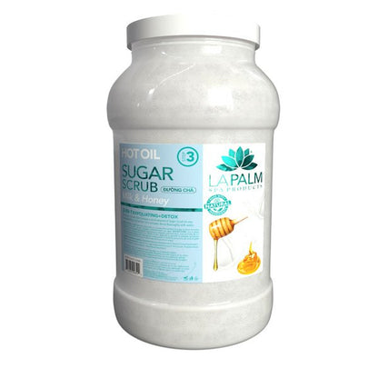 Hot Oil Pedicure Sugar Scrub, Milk & Honey 128oz Case of 4 By LaPalm
