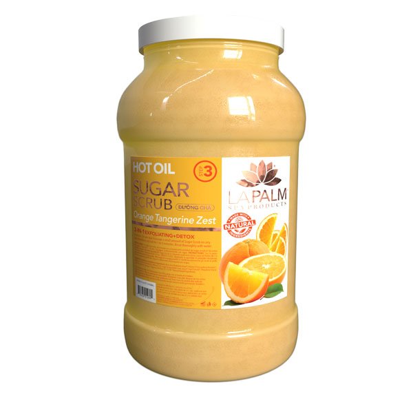 Hot Oil Pedicure Sugar Scrub, Orange Tangerine 128oz Case of 4 By LaPalm