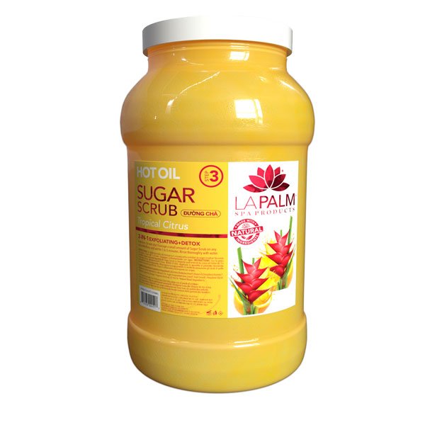 Hot Oil Pedicure Sugar Scrub, Tropical Citrus 128oz Case of 4 By LaPalm