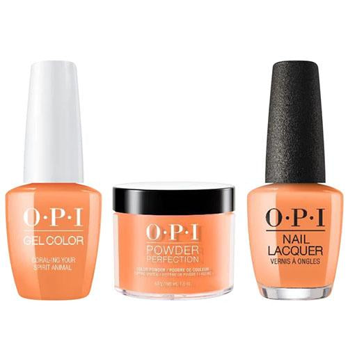 OPI Trio: M88 - Coral-ing Your Spirit Animal