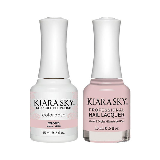 Kiara Sky Gel Nail Polish Duo - 601 Pink Colors - Love at Frost Bite