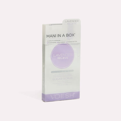 Voesh Mani In a Box 3 Step Waterless Manicure Kit Lavender Case of 50