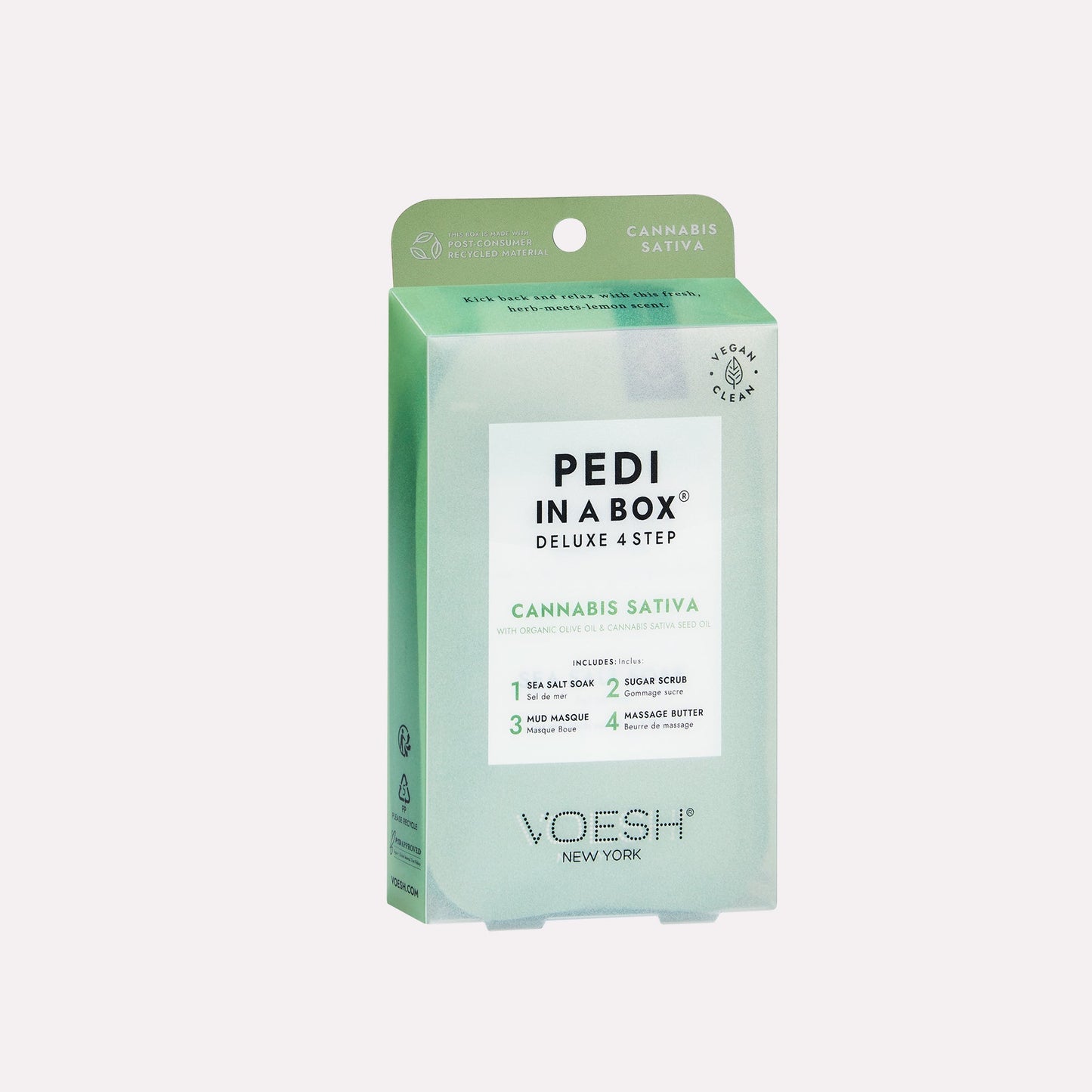 Voesh - Pedi in a Box Deluxe 4 Step Cannabis Sativa