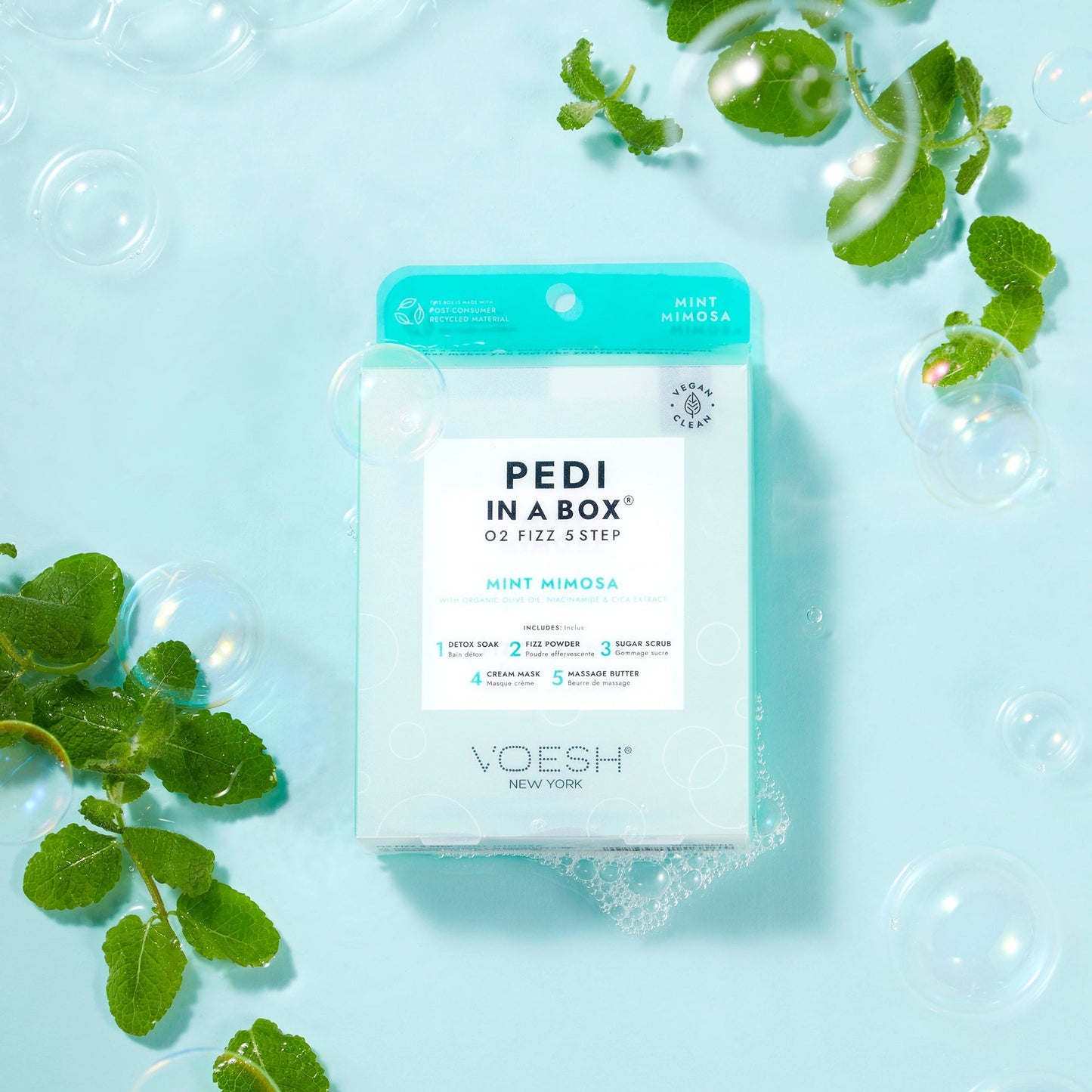 Voesh - Pedi in a Box O2 Fizz 5 Step Mint Mimosa