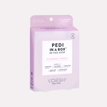 Voesh - Pedi in a Box O2 Fizz 5 Step Raspberry Sorbet