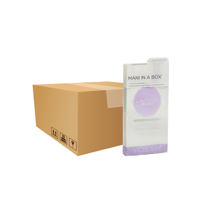 Voesh Mani In a Box 3 Step Waterless Manicure Kit Lavender Case of 50