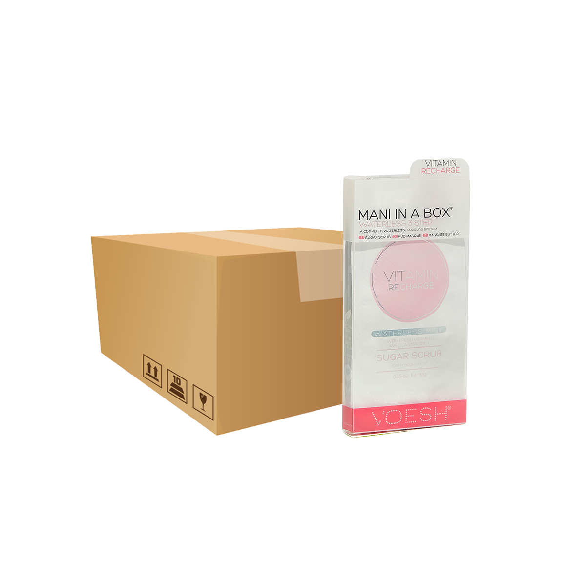 Mani Box Voesh Mani In a Box 3 Step Waterless Manicure Kit Vitamin Recharge Cas ...