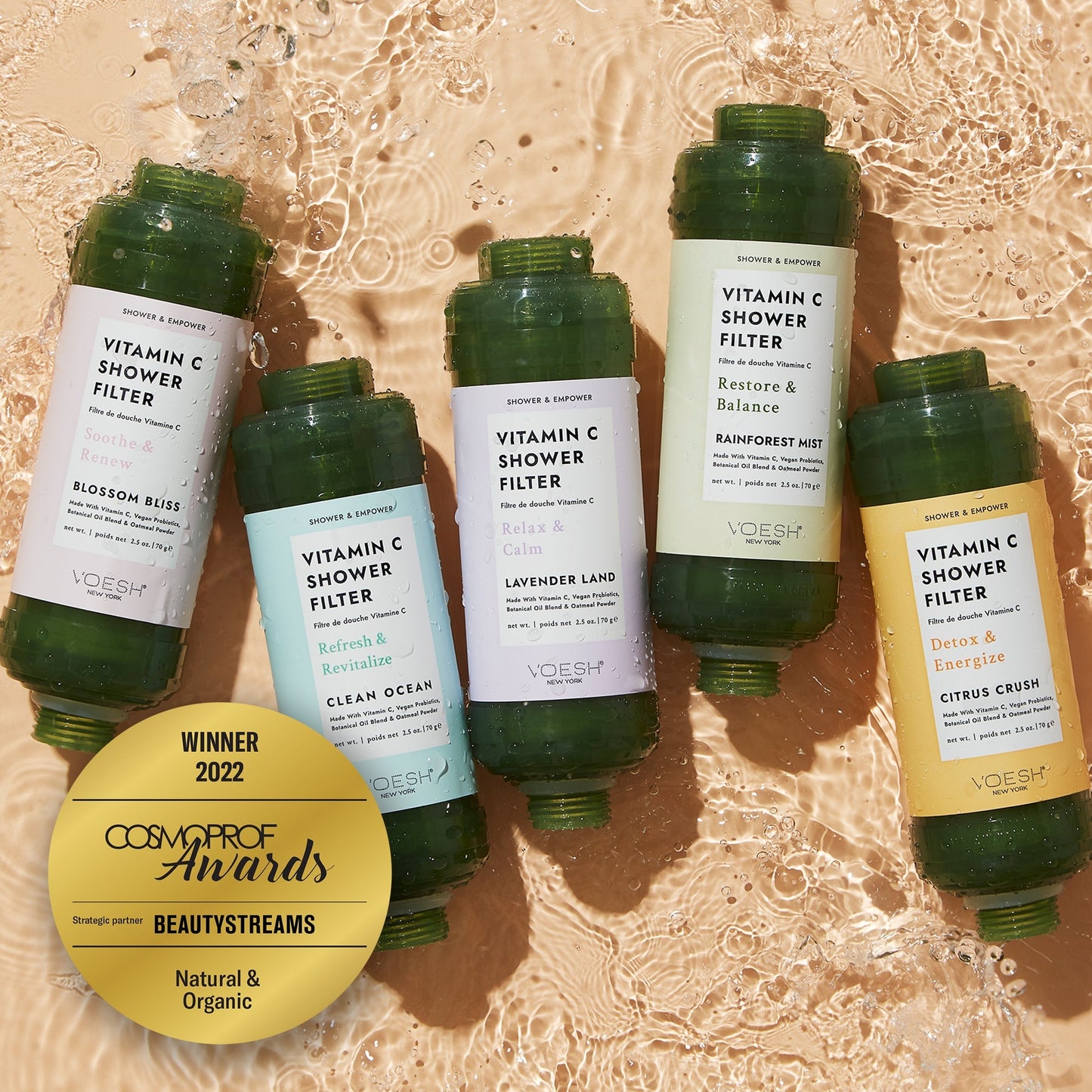 Voesh - Shower & Empower Vitamin C Shower Filter - 5 Scents