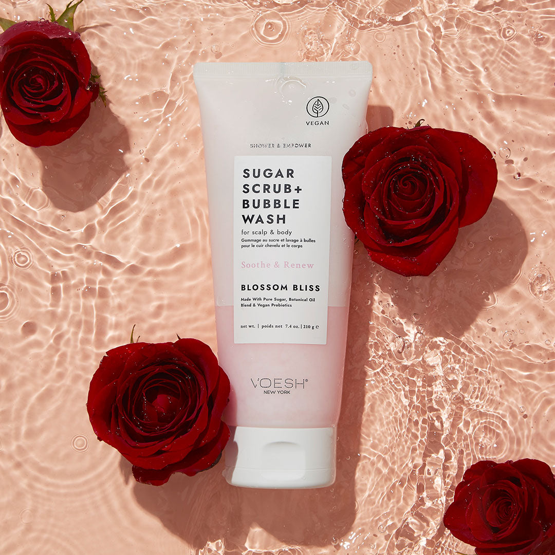 Voesh - Sugar Scrub + Bubble Wash Blossom Bliss