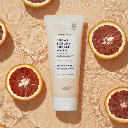 Voesh - Sugar Scrub + Bubble Wash Citrus Crush