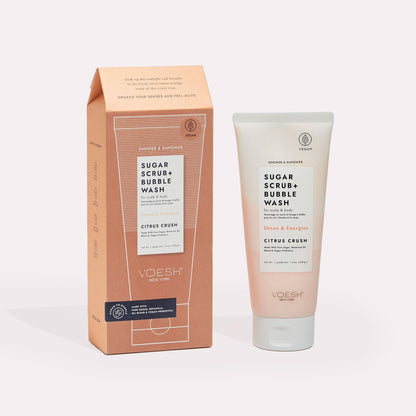 Voesh - Sugar Scrub + Bubble Wash Citrus Crush