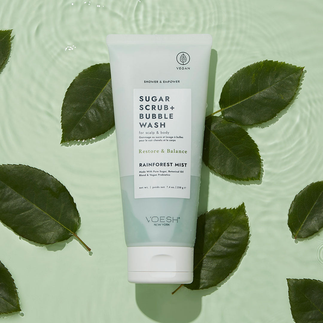 Voesh - Sugar Scrub + Bubble Wash Rainforest Mist