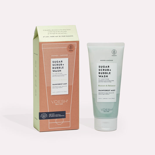 Voesh - Sugar Scrub + Bubble Wash Rainforest Mist