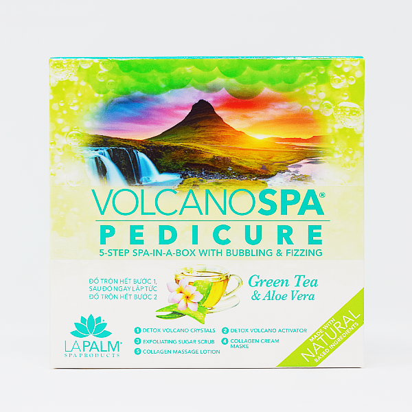 Volcano Spa Pedicure Kit- Green Tea & Aloe Vera Case of 26 by LaPalm