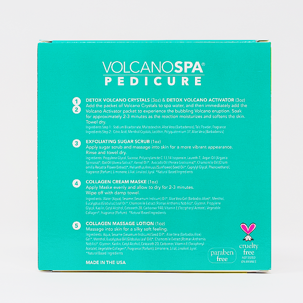 Volcano Spa Pedicure Kit- Green Tea & Aloe Vera Case of 26 by LaPalm