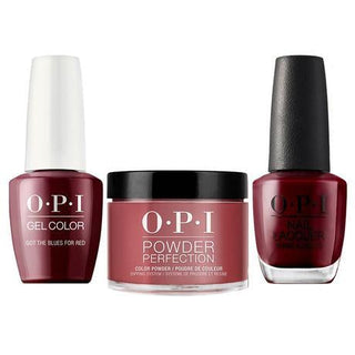 OPI Trio: W52 Got The Blues for Red