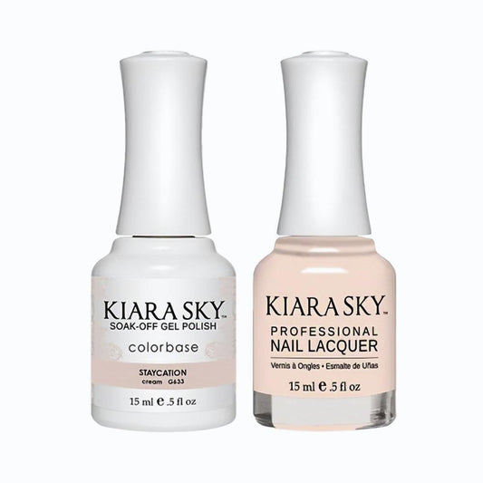 Kiara Sky 633 Staycation - Kiara Sky Gel Polish & Matching Nail Lacquer Duo Set - 0.5oz