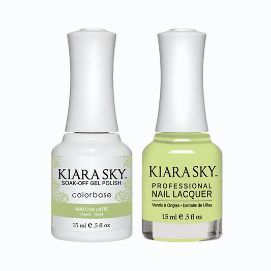 Kiara Sky Gel Nail Polish Duo - 635 Matcha Latte